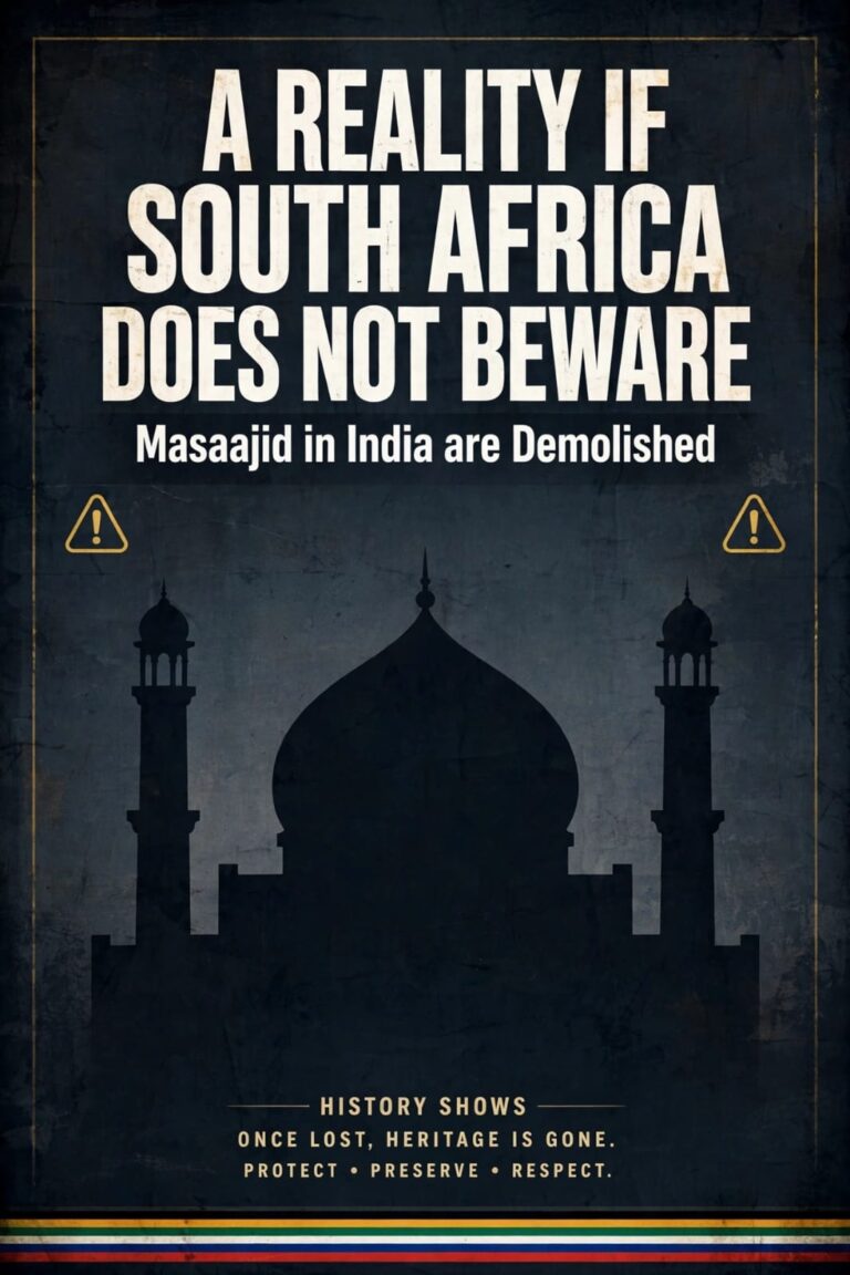 ARSHAD MADANI’S NAMESTE TO HINDU FEMALES – A REALITY IF SOUTH AFRICA DOES NOT TAKE HEED